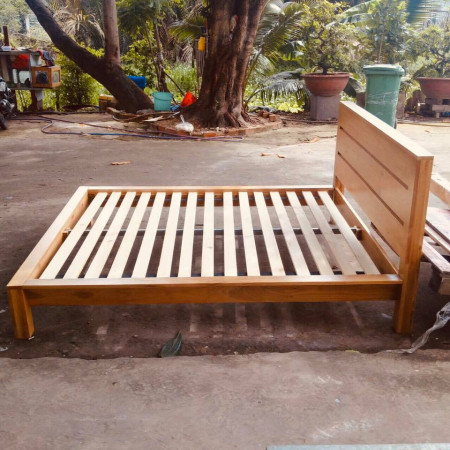 Oak 02 - Nệm 1m x 2m : Giường Ngủ Gỗ Sồi